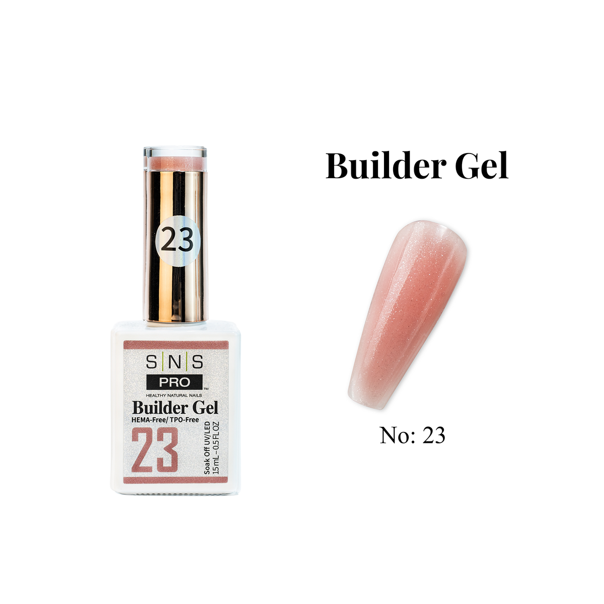 SNS Builder Gel In The Bottle - 23 - HEMA & TPO Free - 0.5 oz - DTK Nail Supply
