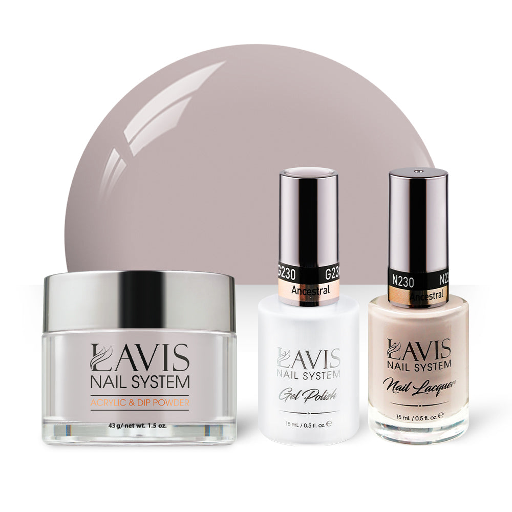  LAVIS 3 in 1 - 230 Ancestral - Acrylic & Dip Powder, Gel & Lacquer by LAVIS NAILS sold by DTK Nail Supply
