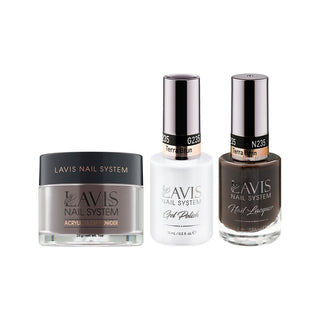  LAVIS 3 in 1 - 235 Terra Brun - Acrylic & Dip Powder, Gel & Lacquer by LAVIS NAILS sold by DTK Nail Supply