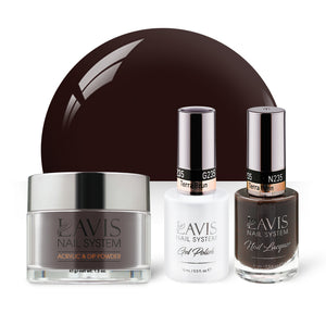  LAVIS 3 in 1 - 235 Terra Brun - Acrylic & Dip Powder, Gel & Lacquer by LAVIS NAILS sold by DTK Nail Supply