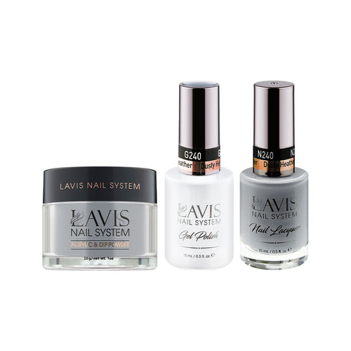  LAVIS 3 in 1 - 240 Dusty Heather - Acrylic & Dip Powder, Gel & Lacquer by LAVIS NAILS sold by DTK Nail Supply
