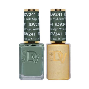 DND DV 241 Wild Sage - DND Diva Gel Polish & Matching Nail Lacquer Duo Set