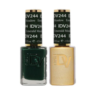 DND DV 244 Emerald Meadow - DND Diva Gel Polish & Matching Nail Lacquer Duo Set