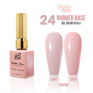 LDS Rubber Base Gel - RB-24 - GEL POLISH 0.5 OZ - Bouncy Blush Collection