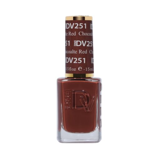 DND DIVA Nail Lacquer - 251 Chocolate Red by DND Diva sold by DTK Nail Supply