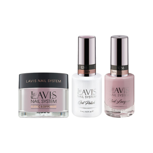 LAVIS 3 in 1 - 266 Bare - Acrylic & Dip Powder, Gel & Lacquer by LAVIS NAILS sold by DTK Nail Supply