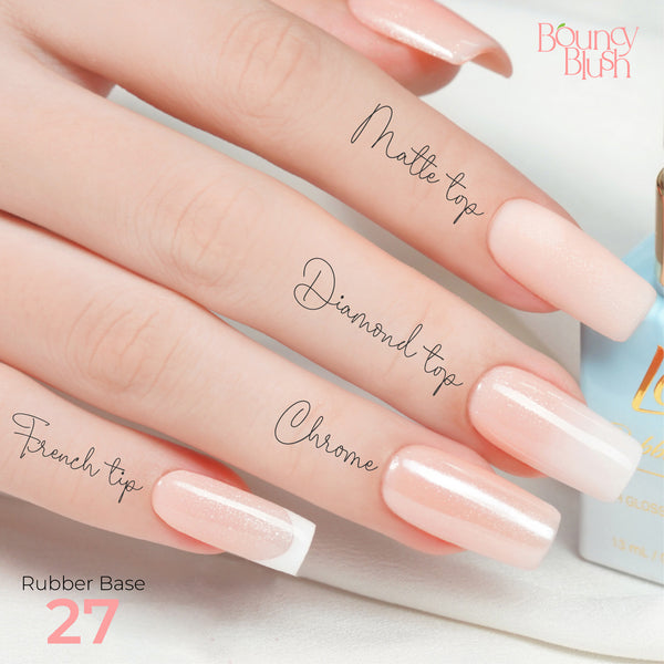  LDS Rubber Base Gel - RB-27 - GEL POLISH 0.5 OZ - Bouncy Blush Collection by LDS sold by DTK Nail Supply
