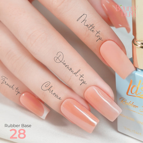  LDS Rubber Base Gel - RB-28 - GEL POLISH 0.5 OZ - Bouncy Blush Collection by LDS sold by DTK Nail Supply