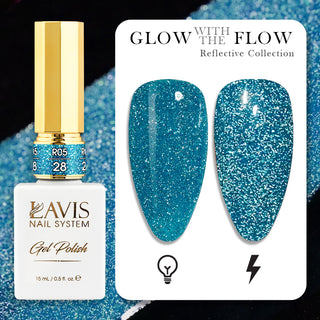  LAVIS Reflective R05 - 28 - Gel Polish 0.5 oz - Glow With The Flow Reflective Collection by LAVIS NAILS sold by DTK Nail Supply
