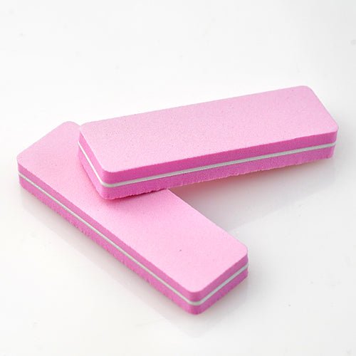 2Pcs Pink Nail Polish Sanding Buffer Strips Nail Double - sided - DTK Nail Supply