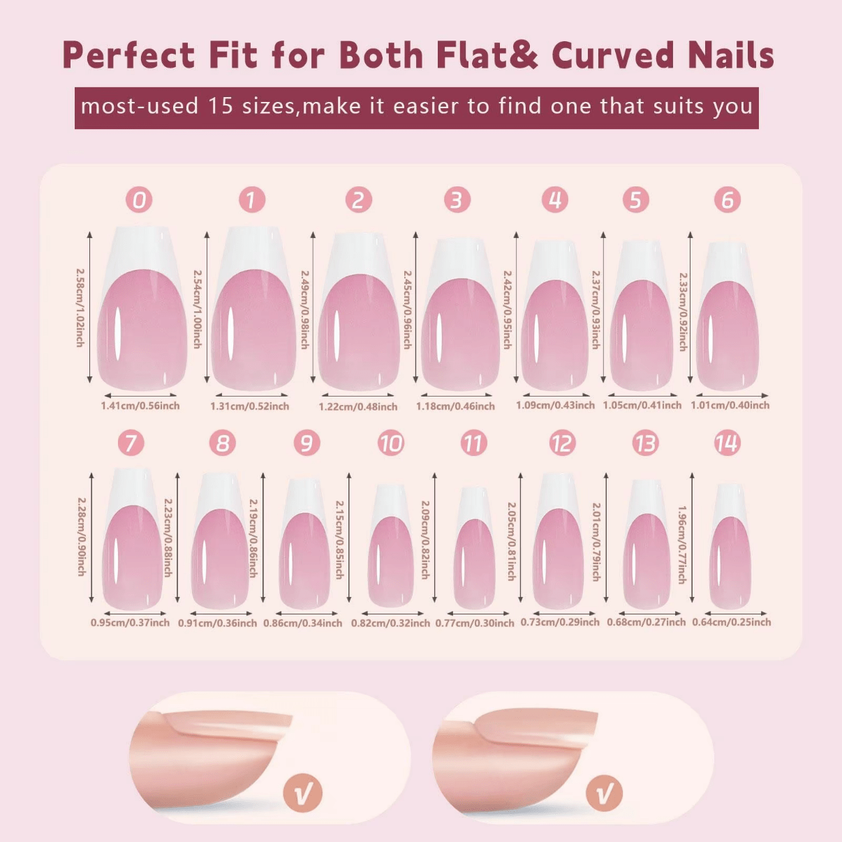 3 - in - 1 Coattips - French Nails Tips Full Cover Press on Nails - YS10 - DTK Nail Supply