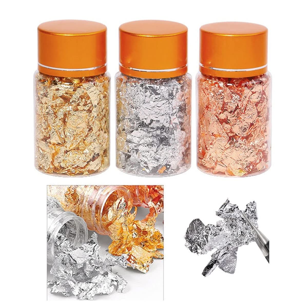 3 Jars of Foil Set - JBZ01 - 3g - DTK Nail Supply