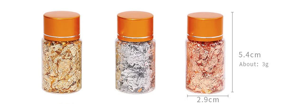 3 Jars of Foil Set - JBZ01 - 3g - DTK Nail Supply