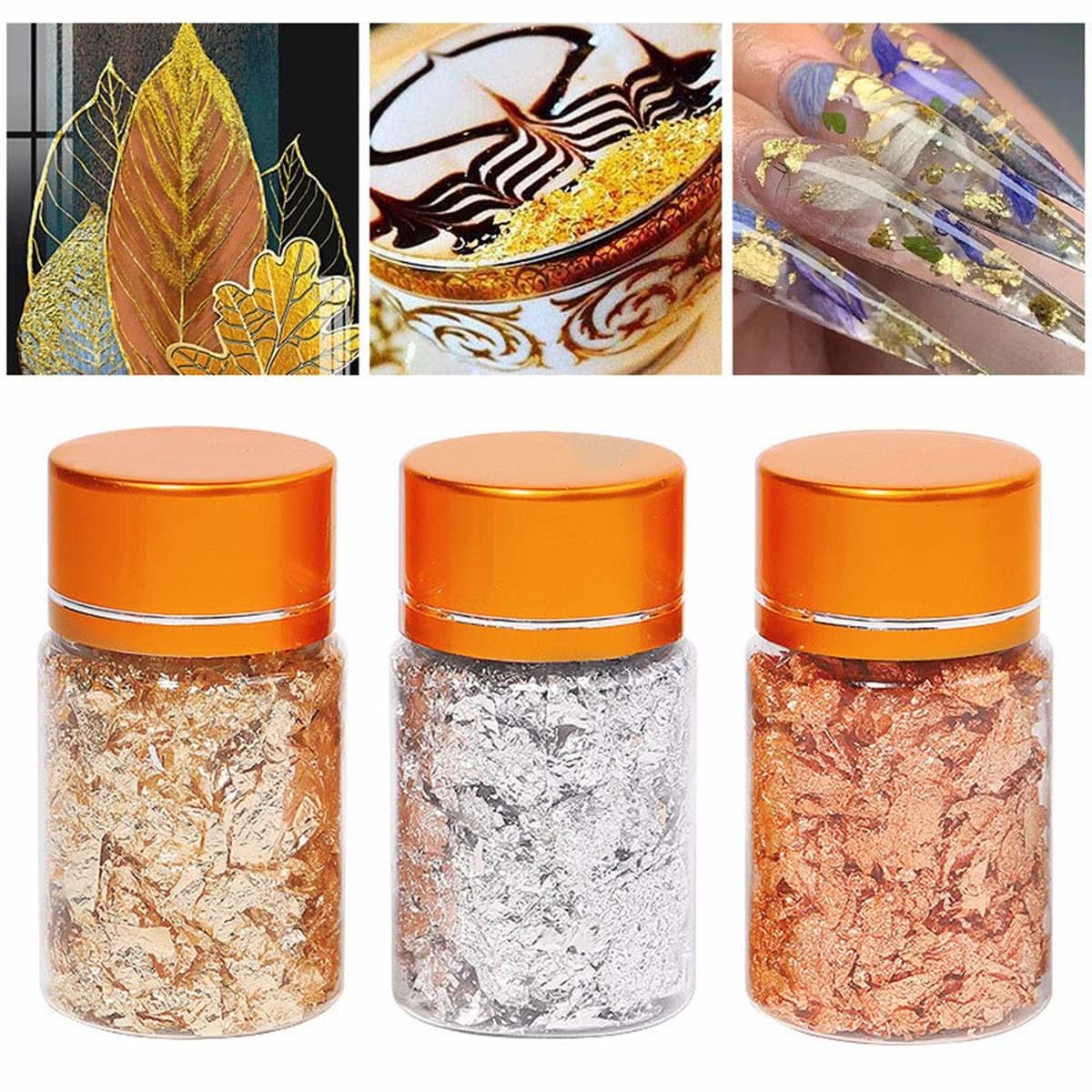 3 Jars of Foil Set - JBZ01 - 3g - DTK Nail Supply