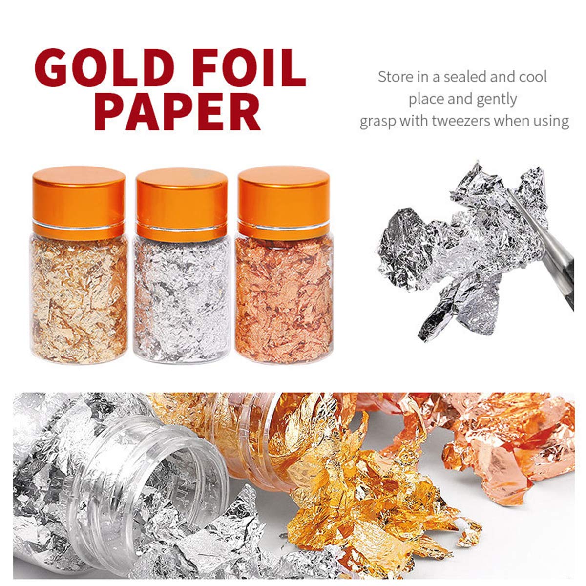 3 Jars of Foil Set - JBZ02 - 5g - DTK Nail Supply