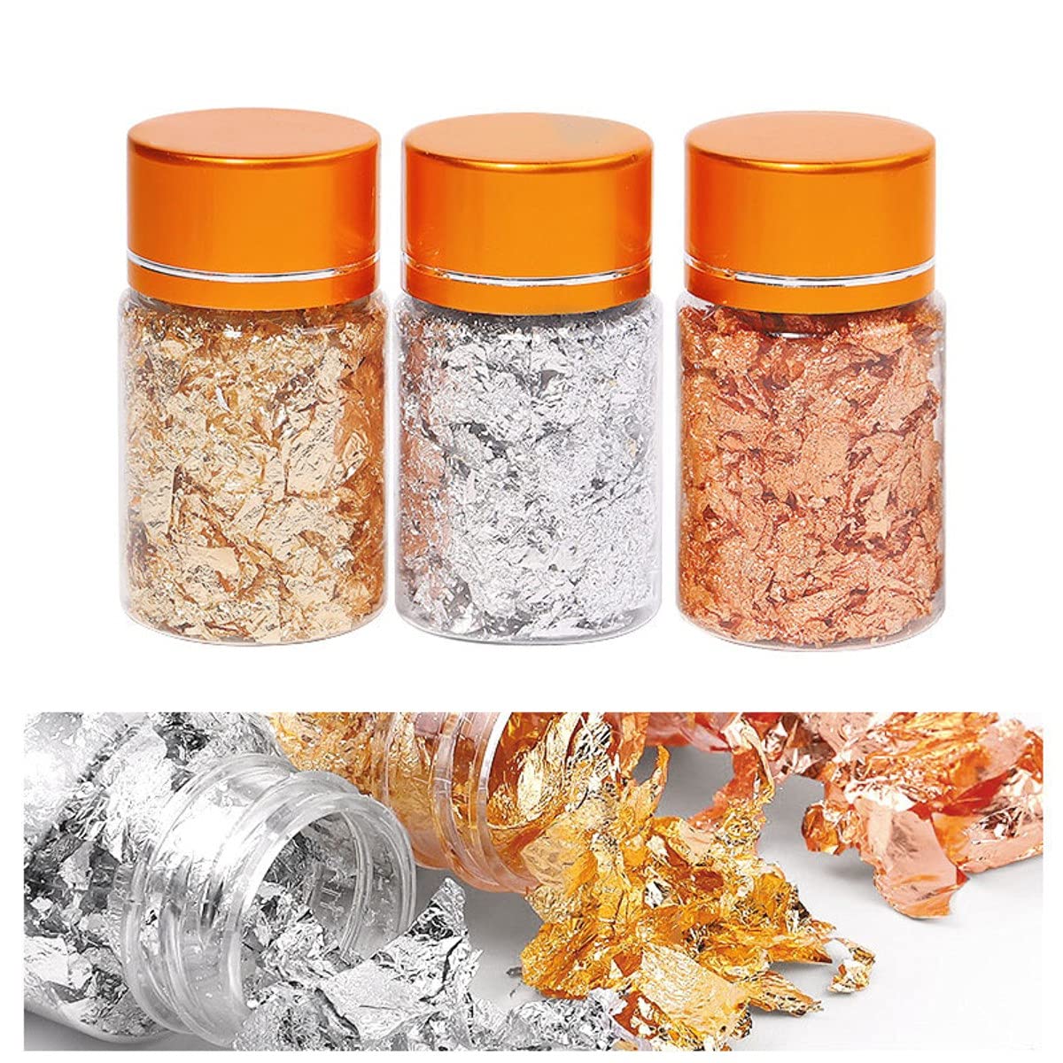 3 Jars of Foil Set - JBZ02 - 5g - DTK Nail Supply