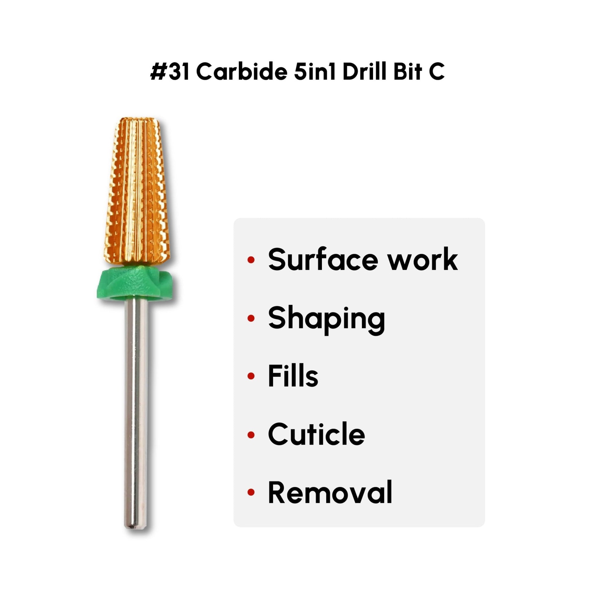 31 Carbide 5in1 Drill Bit C - DTK Nail Supply