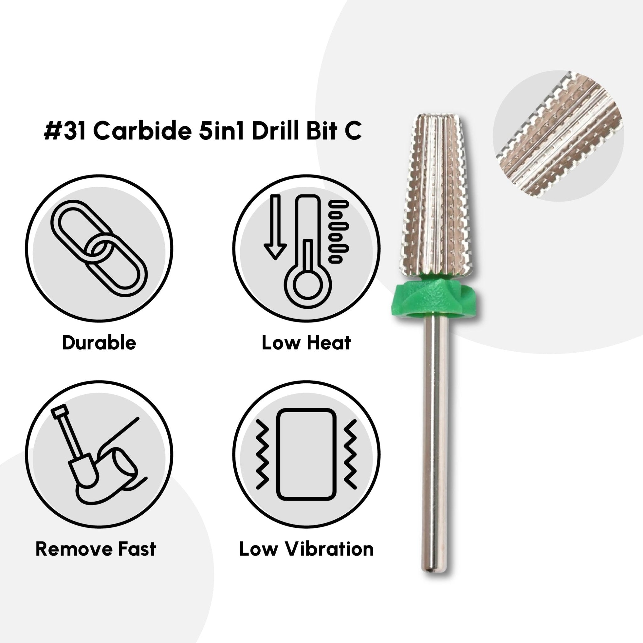 31 Carbide 5in1 Drill Bit C - DTK Nail Supply