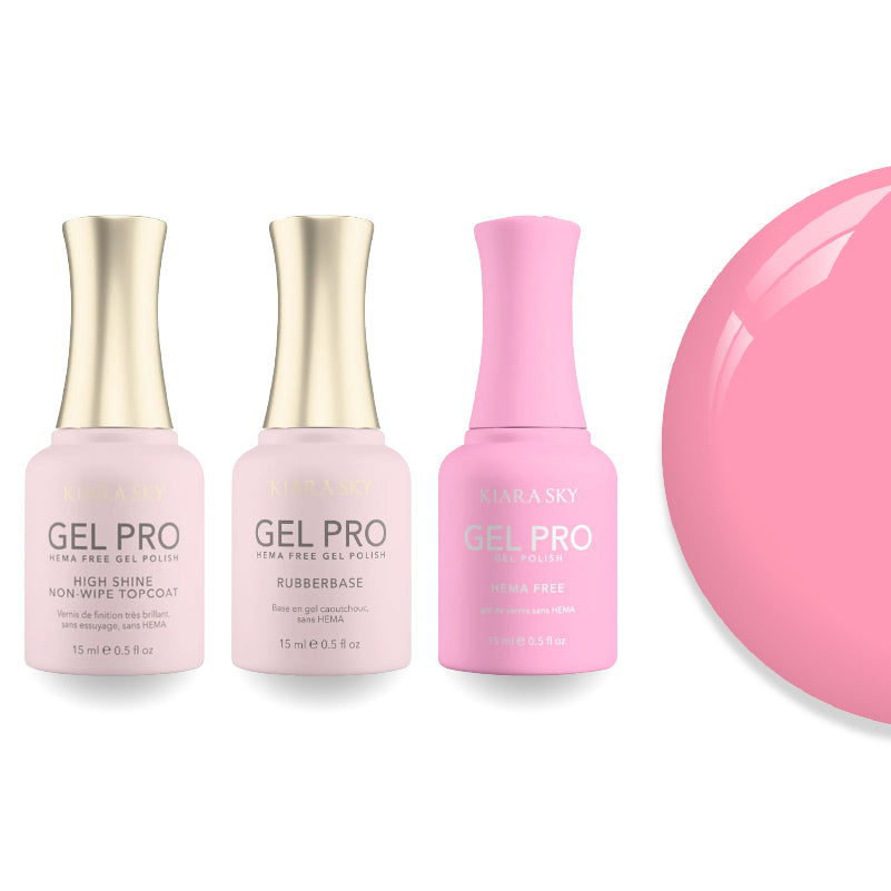 Kiara Sky Gel Pro Polish - HEMA-Free Rubber Base - High-Shine Non-Wipe Top Coat - 036 No Doubt About It