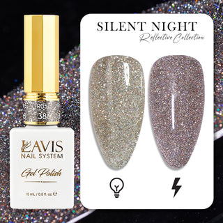 LAVIS Reflective R05 - 38 - Gel Polish 0.5 oz - Silent Night Reflective Collection by LAVIS NAILS sold by DTK Nail Supply