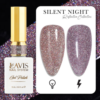 LAVIS Reflective R05 - 39 - Gel Polish 0.5 oz - Silent Night Reflective Collection by LAVIS NAILS sold by DTK Nail Supply