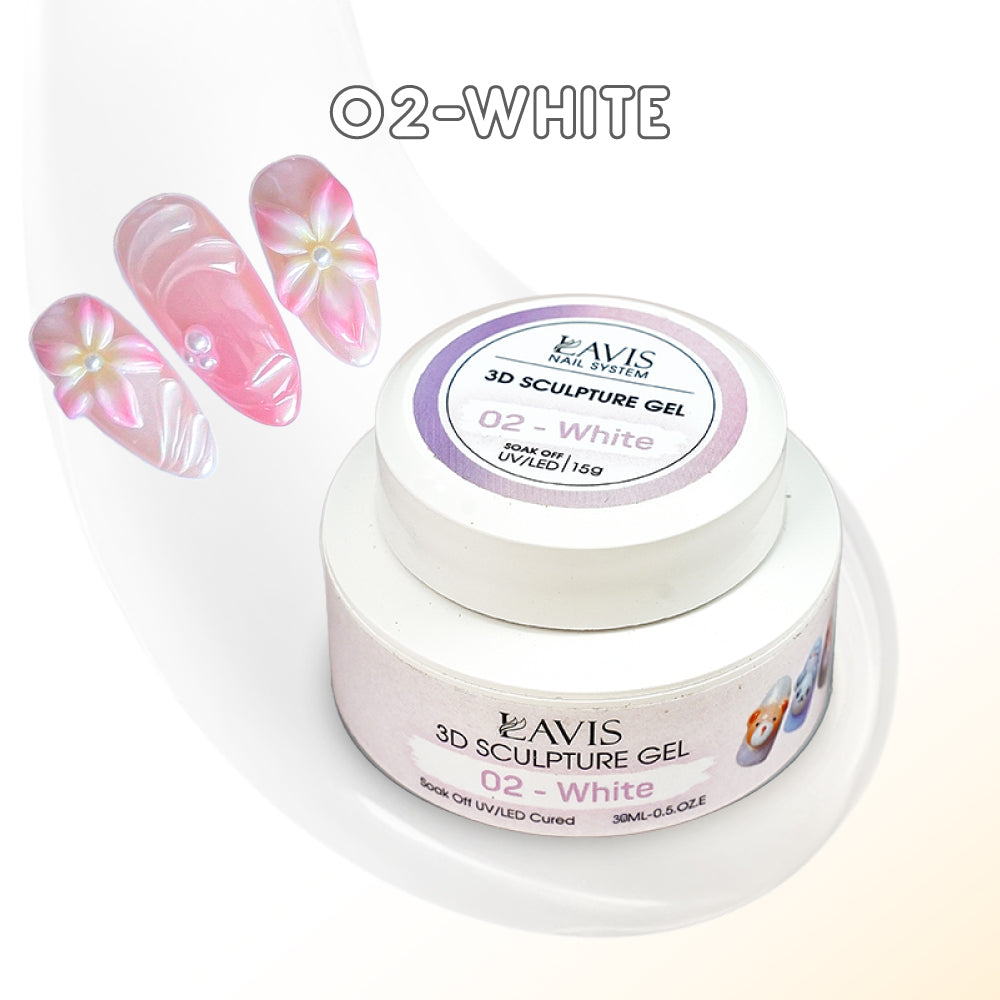 LAVIS 3D Scupture Gel - 02 White 30g