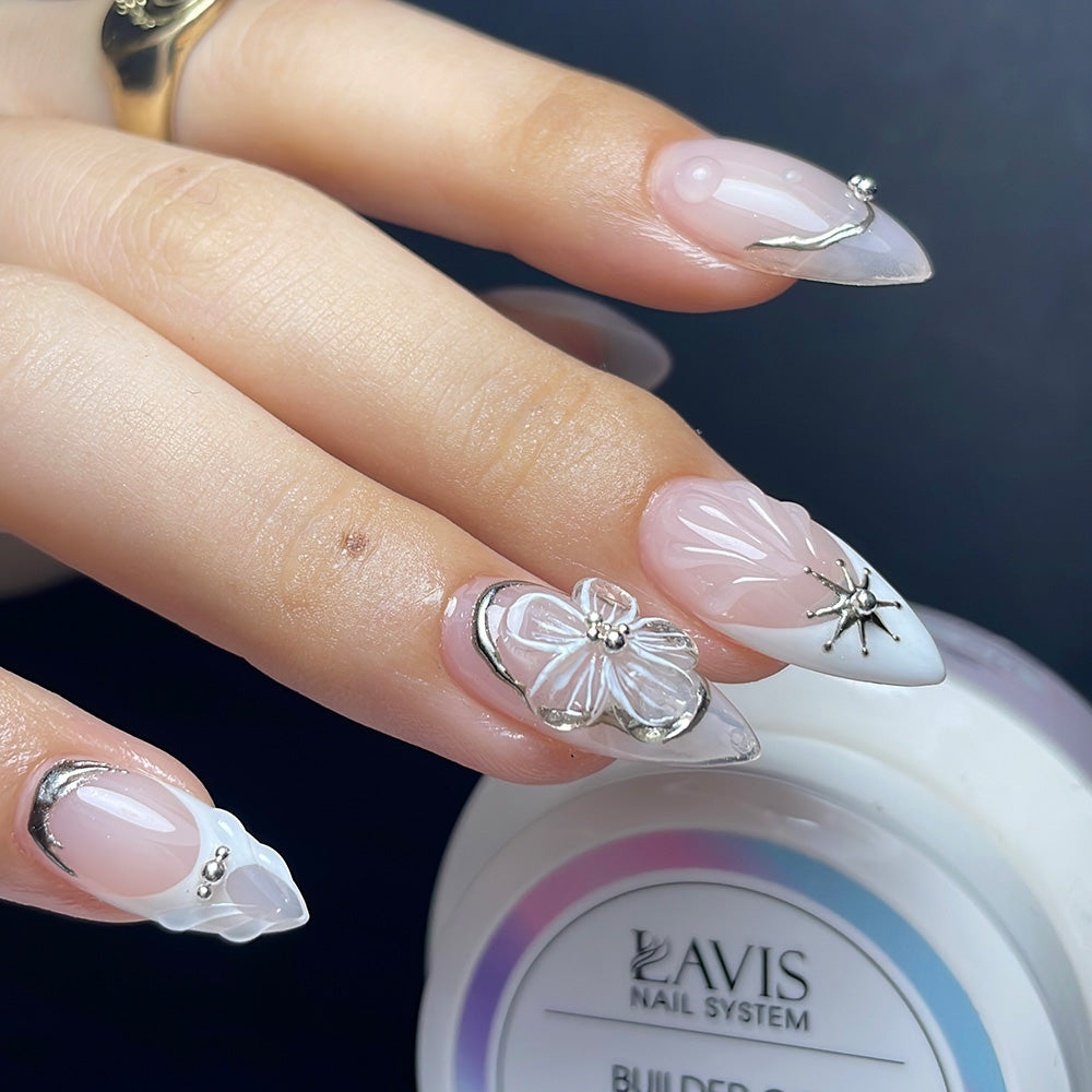 Lavis 13 Pink Vanilla Builder Gel Jar HEMA-Free 30ml