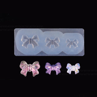  3D Nail Charm Mold 3 - 3 Bows by OTHER sold by DTK Nail Supply