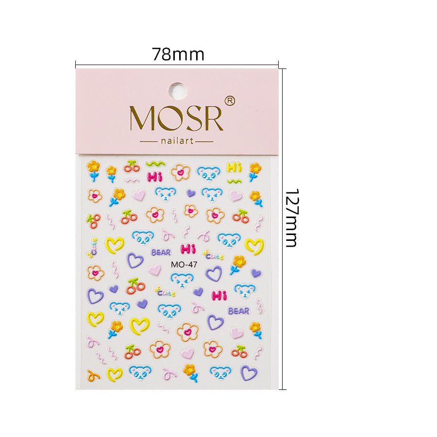 3D Nail Art Stickers MO - 47 - DTK Nail Supply