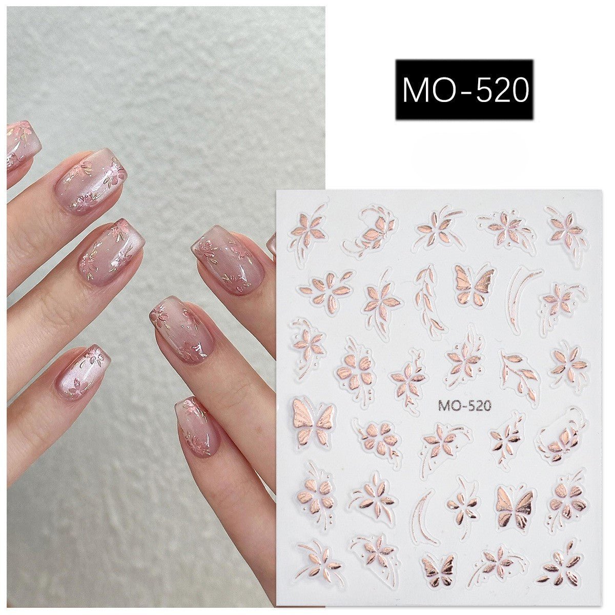 3D Nail Art Stickers MO - 520 - DTK Nail Supply