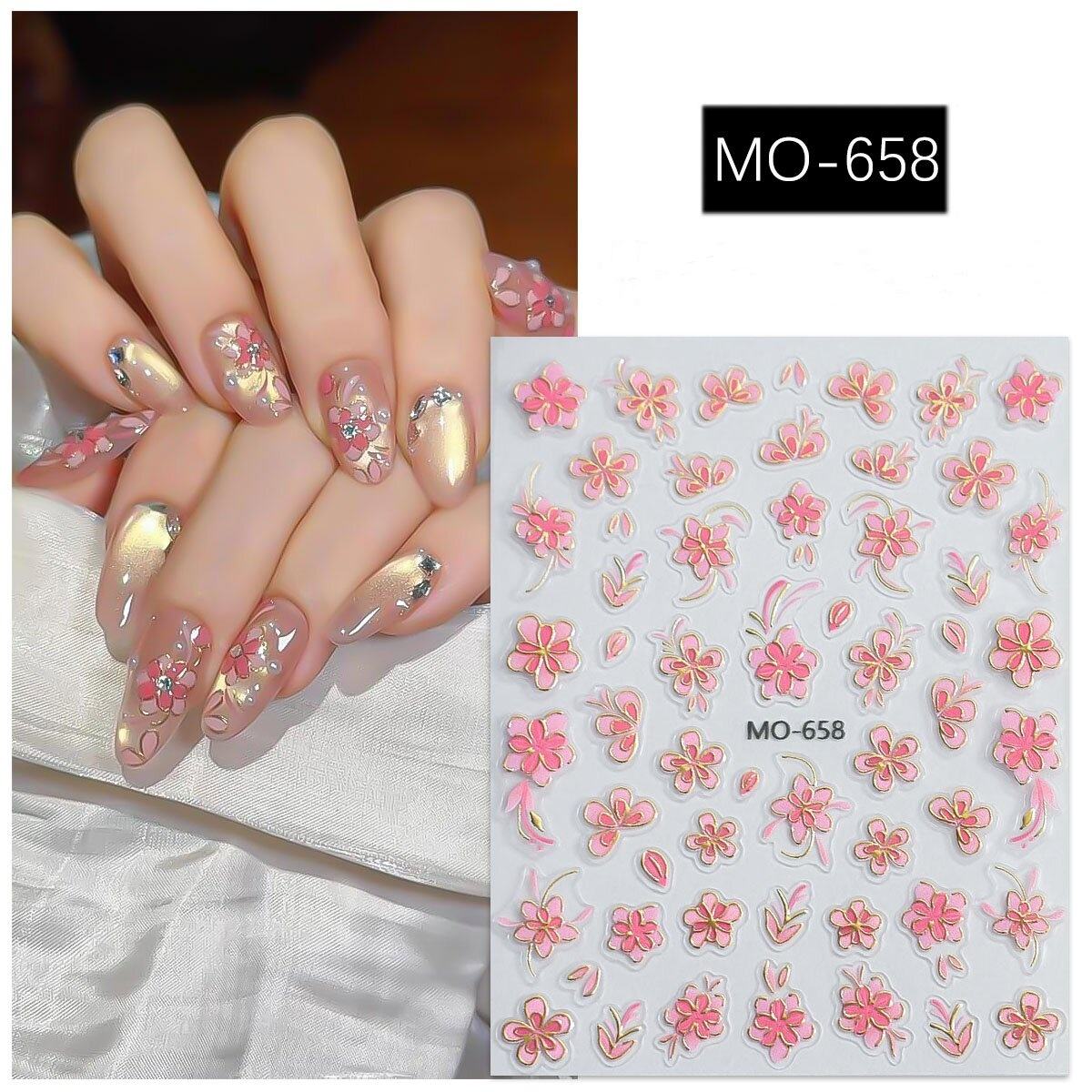 3D Nail Art Stickers MO - 658 - DTK Nail Supply