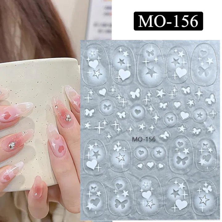 3D Nail Art Stickers MO155 - MO157 - DTK Nail Supply
