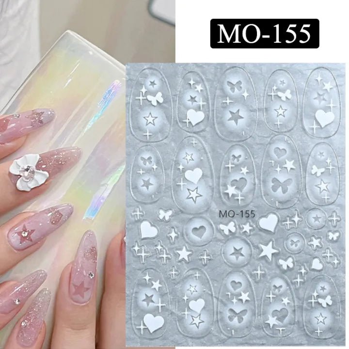 3D Nail Art Stickers MO155 - MO157 - DTK Nail Supply