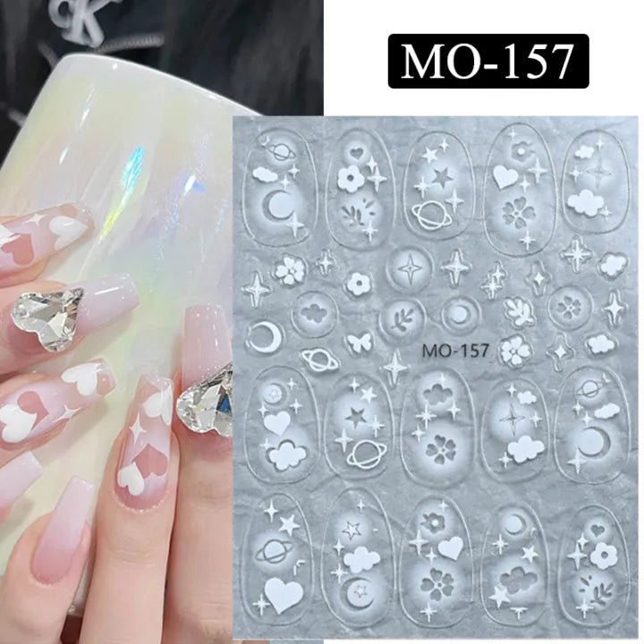 3D Nail Art Stickers MO155 - MO157 - DTK Nail Supply