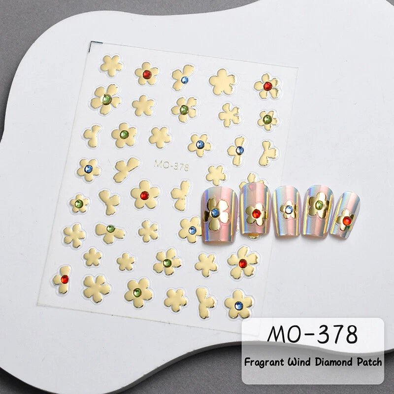 3D Nail Art Stickers MO375 - MO378 - DTK Nail Supply
