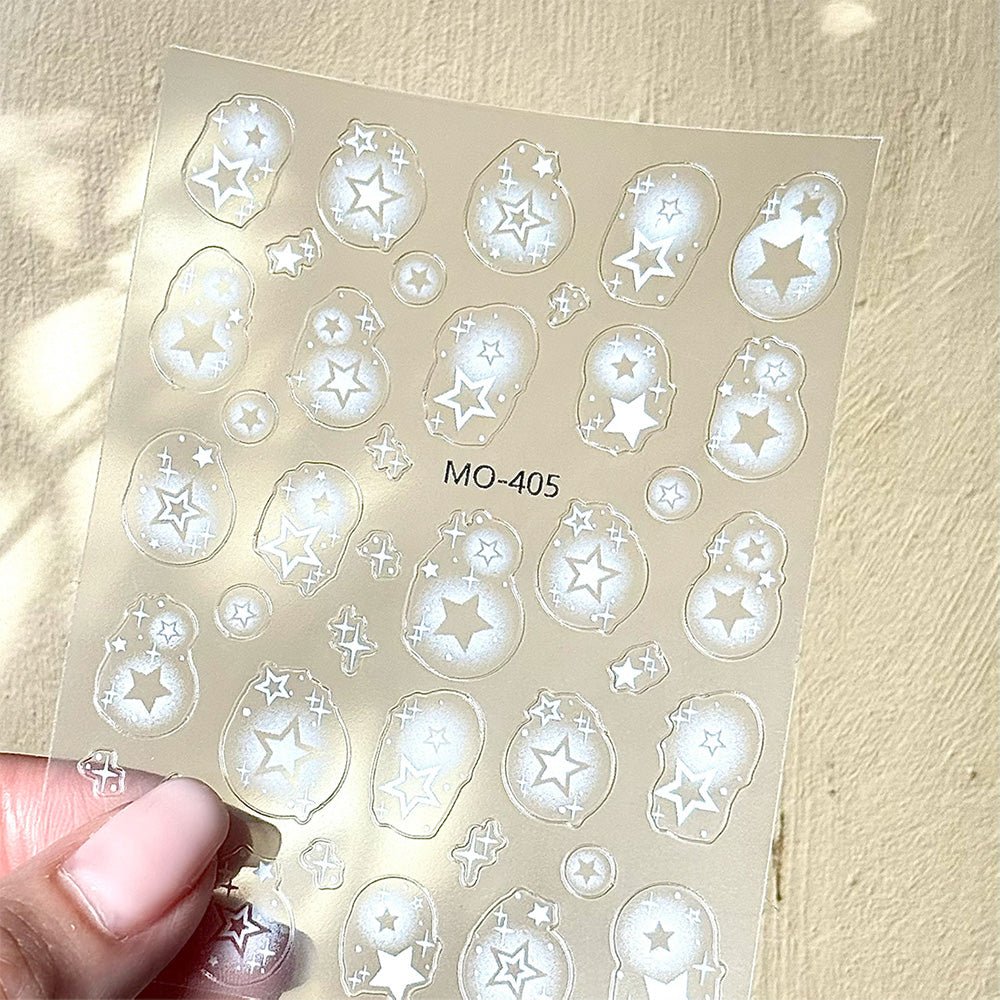 3D Nail Art Stickers MO404 - MO405 - MO406 - DTK Nail Supply