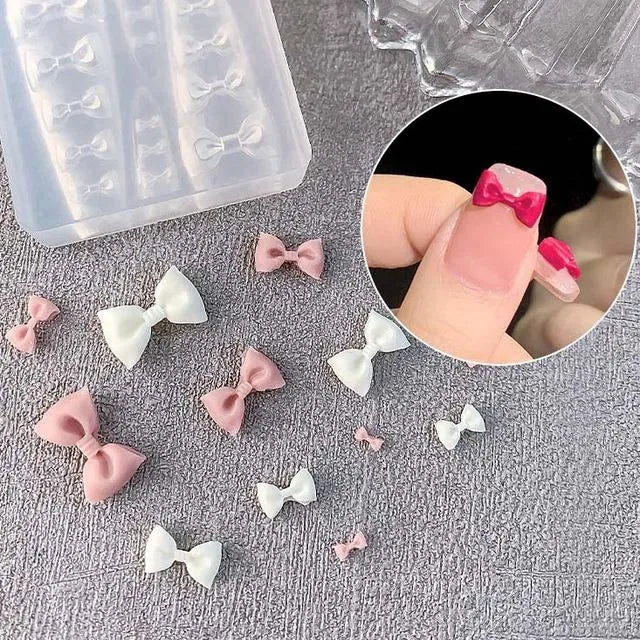 3D Nail Charm Mold 1 - 16 Bows - DTK Nail Supply