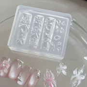 3D Nail Charm Mold 16 - Leaves & Flowers - DTK Nail Supply