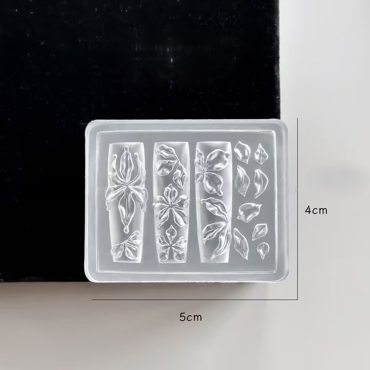 3D Nail Charm Mold 16 - Leaves & Flowers - DTK Nail Supply