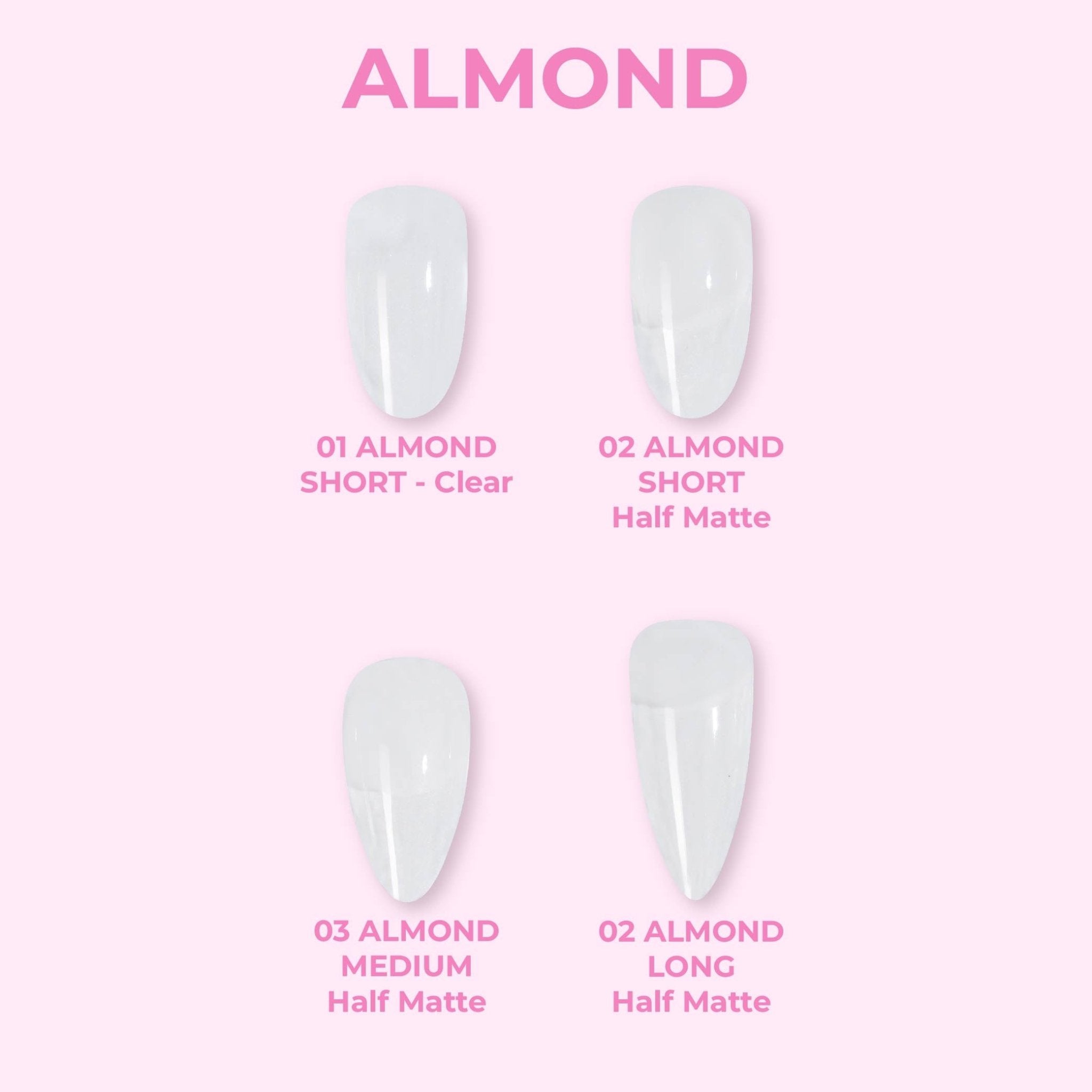 4 - Almond Shape LDS Soft Gel - DTK Nail Supply