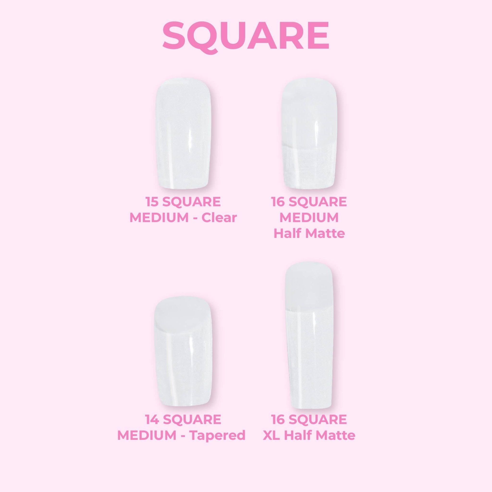 4 - Square Shape LDS Soft Gel - DTK Nail Supply