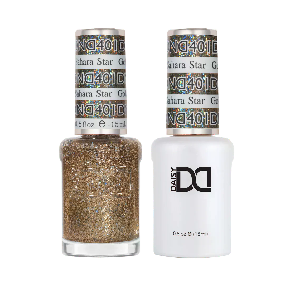 DND Gel Nail Polish Duo - 401 Gold Golden Sahara Star