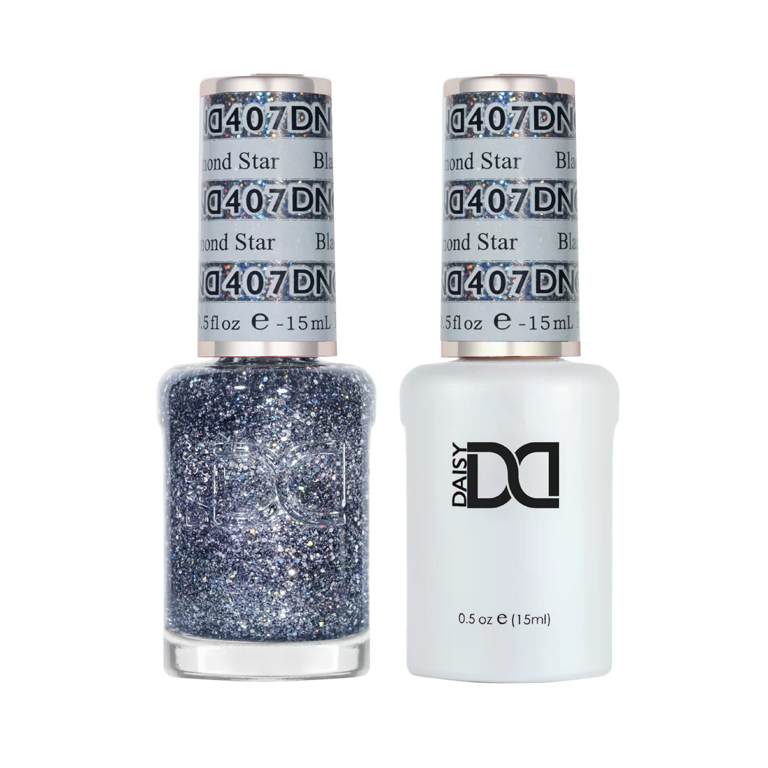 DND Gel Nail Polish Duo - 407 Black Diamond Star