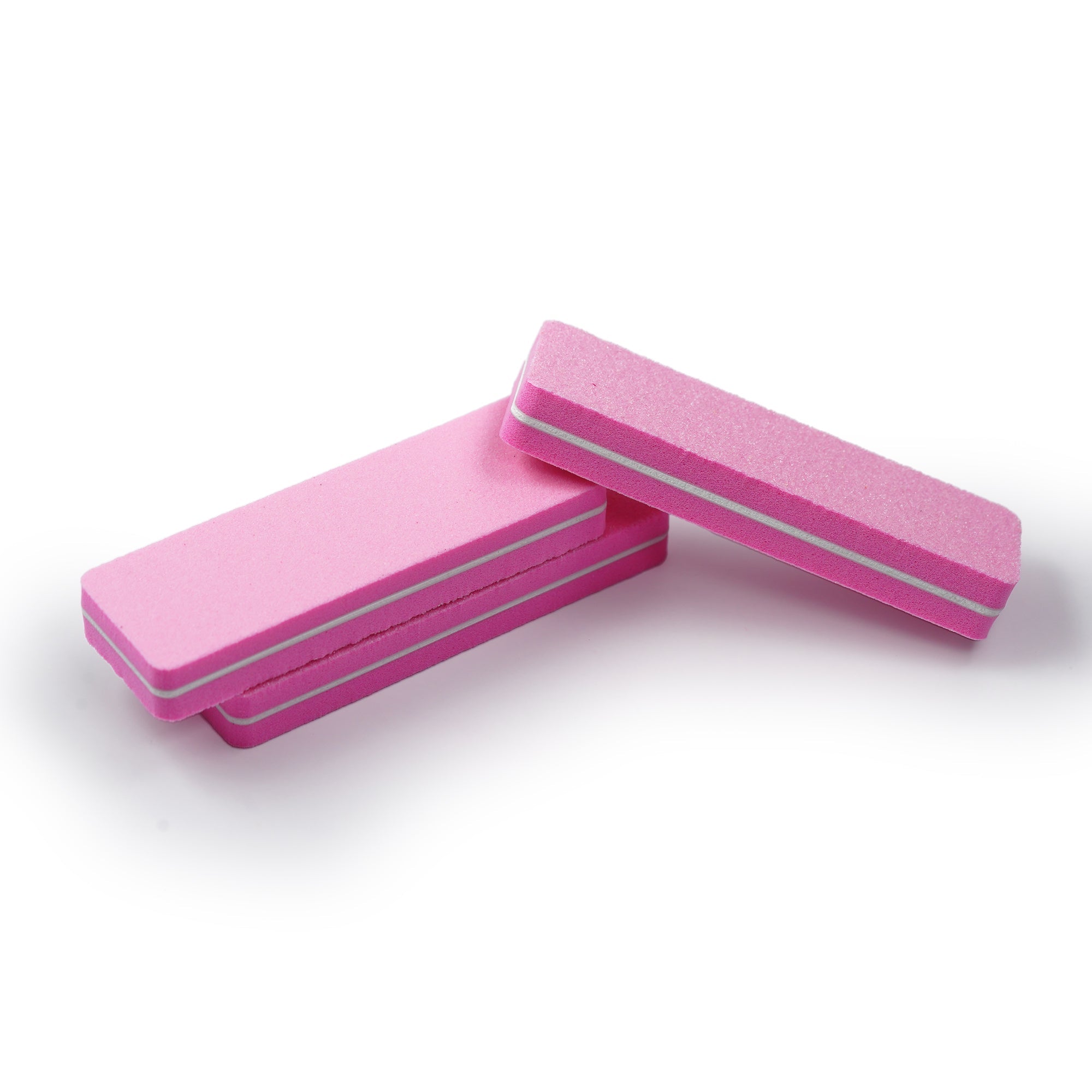 40pcs Long Double - sided Sanding Buffer - Pink (Pack40pcs) - DTK Nail Supply