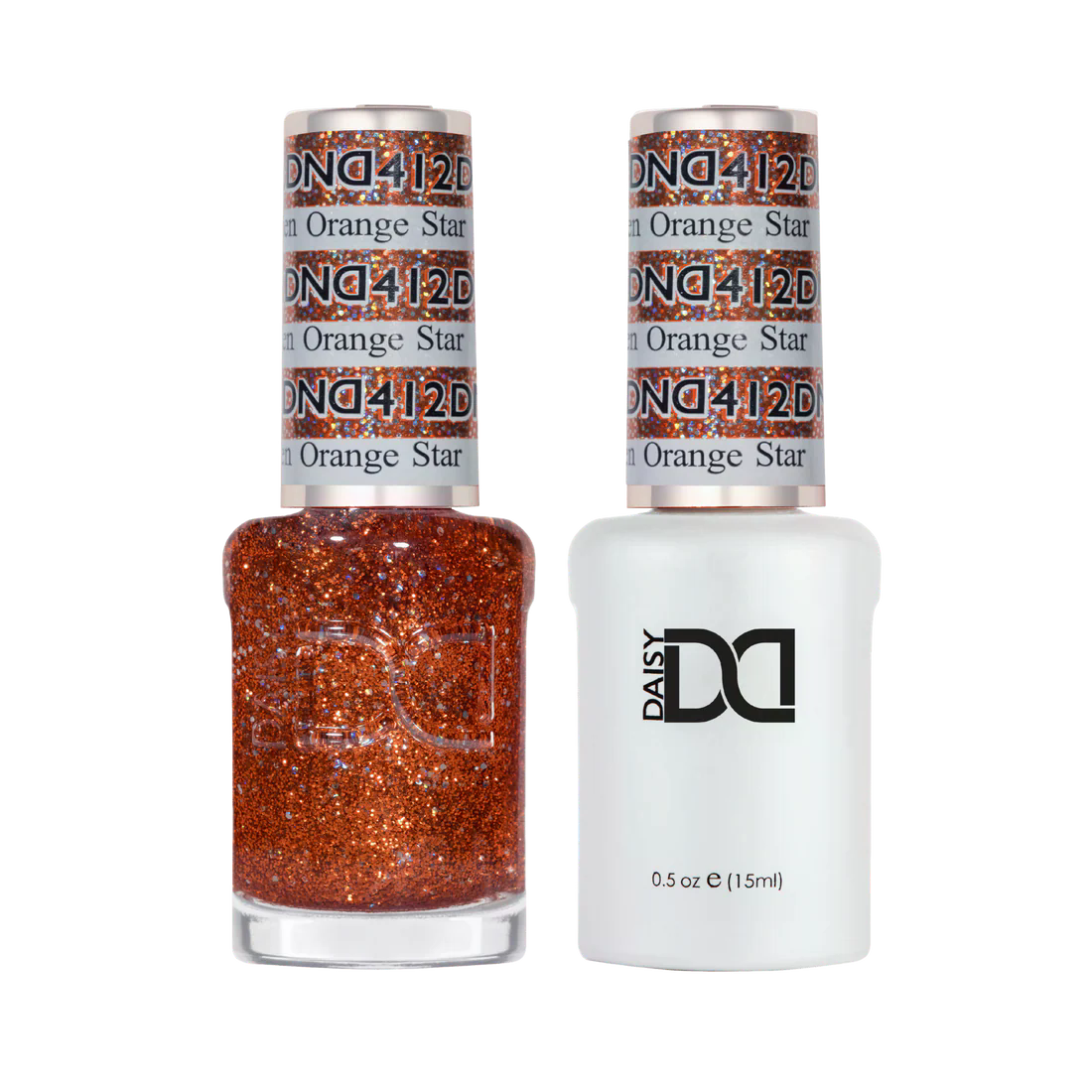DND Gel Nail Polish Duo - 412 Golden Orange Star