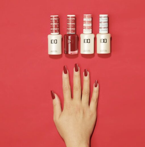 DND Nail Lacquer - 429 Red Colors - Boston University Red by DND - Daisy Nail Designs sold by DTK Nail Supply