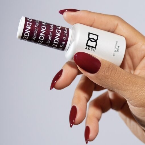 DND Gel Polish - 432 Red Colors - Dark Scarlet by DND - Daisy Nail Designs sold by DTK Nail Supply