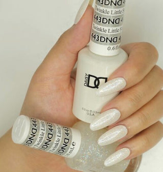  DND Gel Nail Polish Duo - 443 Glitter Colors - Twinkle Little Star by DND - Daisy Nail Designs sold by DTK Nail Supply