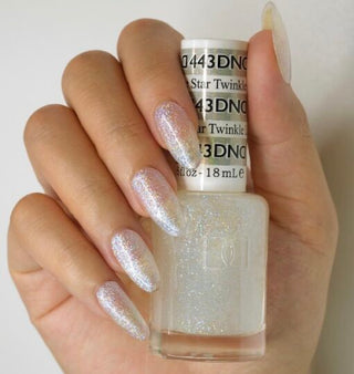 DND Nail Lacquer - 443 Glitter Colors - Twinkle Little Star by DND - Daisy Nail Designs sold by DTK Nail Supply