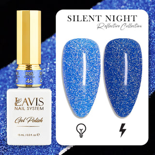 LAVIS Reflective R05 - 46 - Gel Polish 0.5 oz - Silent Night Reflective Collection by LAVIS NAILS sold by DTK Nail Supply